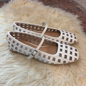 Wild Fable White Lattice Mary Jane Ballet Flats - Square Size 9